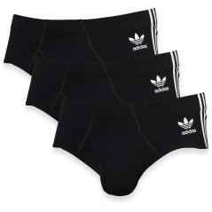 adidas Originals 3 Pack 3-Stripe Briefs Black