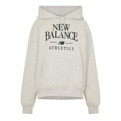 New Balance Womens Trackside Pull Over Hoody Light Grey