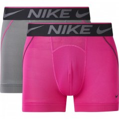 NIKE 2 Pack Breathe Micro Trunks Pink/Grey