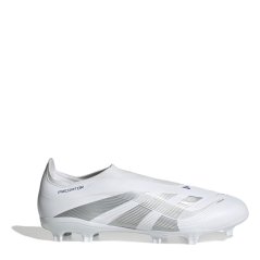 adidas Predator League Laceless Firm Ground Football Boots White/Silver
