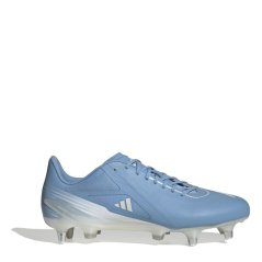 adidas Adizero RS15 Pro Juniors Soft Ground Rugby Boots Blue/Met/Slvr