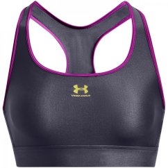 Under Armour HeatGear Armour Mid Padless Sports Bra Womens TemperedSteel