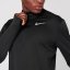Nike Half Zip Core Long Sleeve Running Top Mens Black
