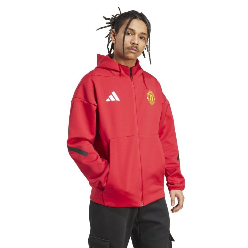 adidas Manchester United Anthem Jacket 2025 2026 Mens Red