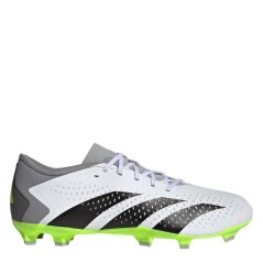 adidas Predator Accuracy.3 Firm Ground Football Boots Wht/Blk/Lemon