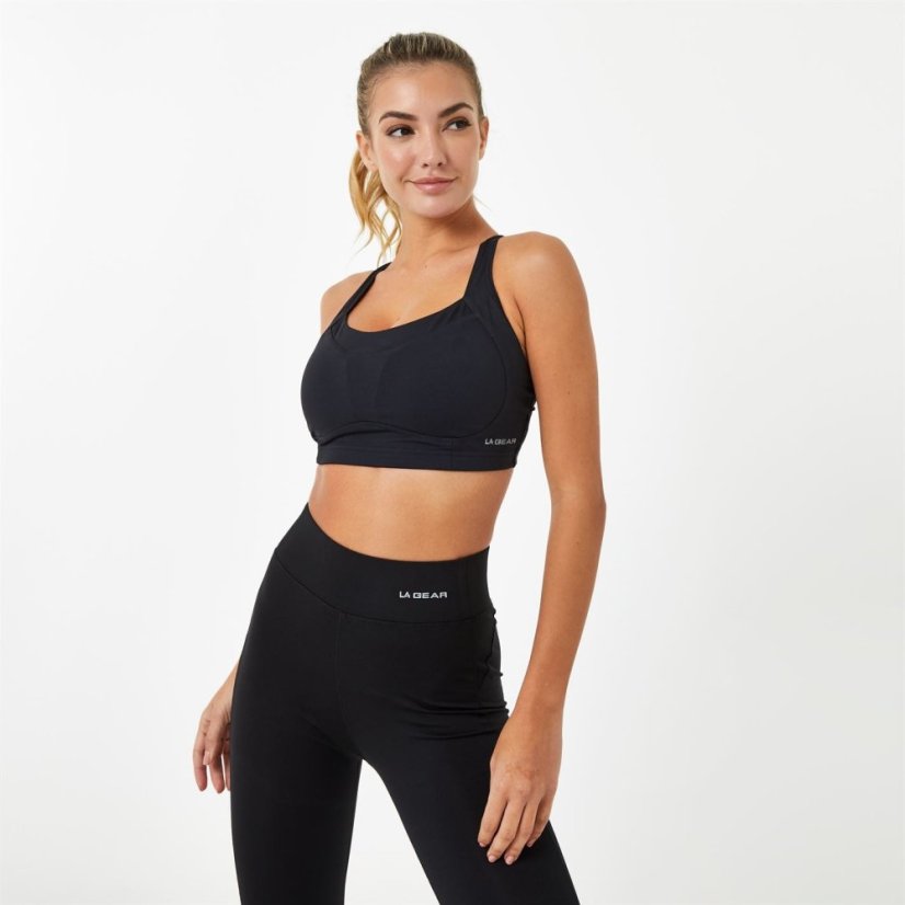 LA Gear High Support Sports Bra Black