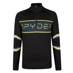 Spyder Premier Half Zip Fleece Mens Black/Yellow