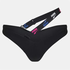 Puma Women's Swim V Brief Bikini Bottom Black Combo
