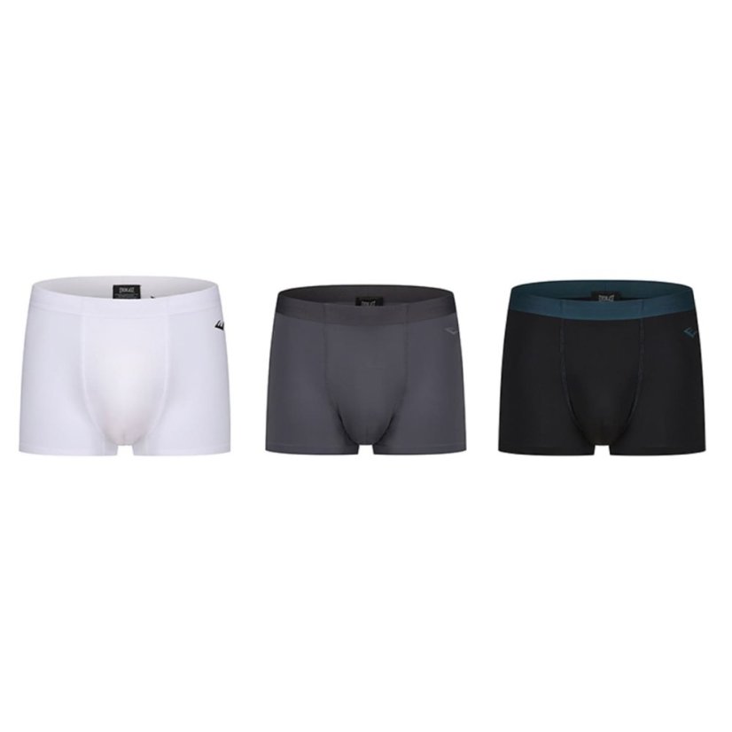Everlast 3Pk Performance Boxers Mens Black/White/Gry