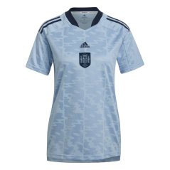 adidas Spain FEF Away Jersey Ladies Glow Blue