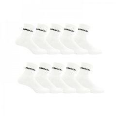Donnay 10 Pack Quarter Socks Ladies White