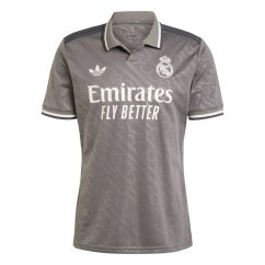 adidas Real Madrid Third Shirt 2024 2025 Adults Grey