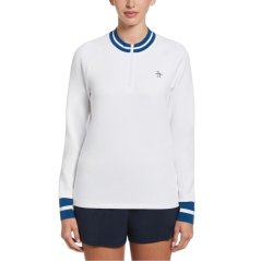 Original Penguin Women's Quarter Zip Pullover Bright White