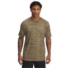 Under Armour Men's Vanish Energy Printed Short-Sleeve Performance Gym Top Brown