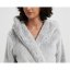 Linea Luxury Hooded Fleece Dressing Gown Grey