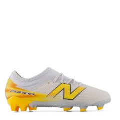 New Balance Unisex Kids' Furon .3 Firm Ground Football Boots White/Orange