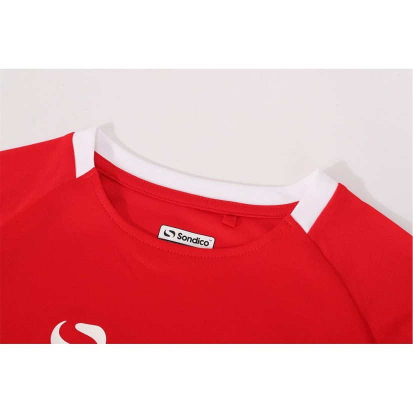 Sondico Fundamental Polo T Shirt Junior Boys Red/White