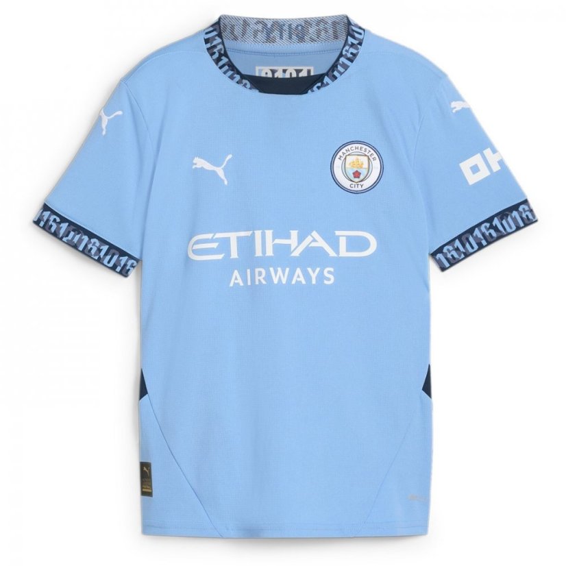 Puma Manchester City Home Shirt 2024 2025 Juniors Blue