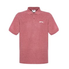 Slazenger Plain pánske polo tričko Burgundy Marl
