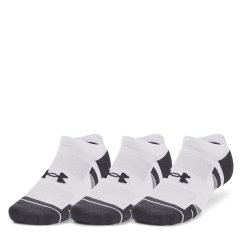 Under Armour UA Performance Tech 3-Pack No Show Socks Unisex White