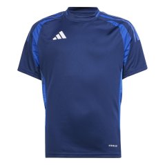adidas Unisex Kids' Tiro24 Short Sleeve Performance T-Shirt Navy Blue