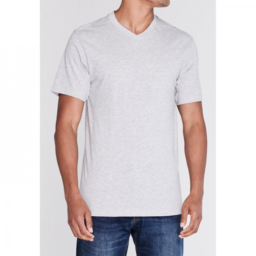 Donnay Three Pack V Neck T Shirt Mens GreyM/CharM/Blk