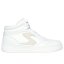 Skechers Duraleather Overlay High Top Lace U High-Top Trainers Womens White