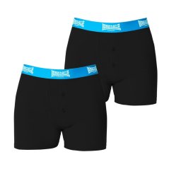 Lonsdale 2 Pack Boxer pánské šortky Black/Brt Blue