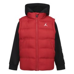 Air Jordan Kids' Lightweight Quilted Puffer Jacket Red/Black