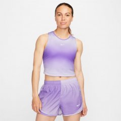 Nike Dri-FIT Swoosh Women's Printed Cropped Tank Top Space Purple