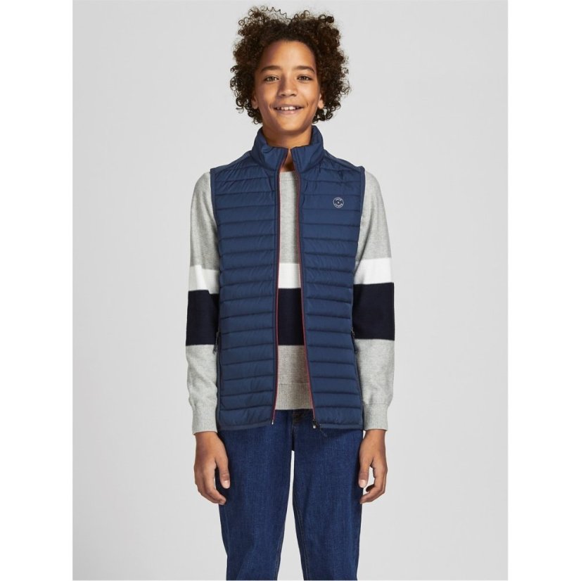 Jack and Jones Kids' Classic Sleeveless Zip Gilet Navy Blazer