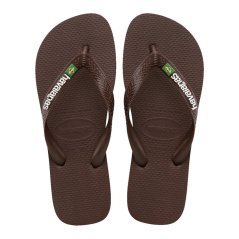 Havaianas Brasil Logo Flip Flops Brown