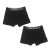 Lonsdale 2 Pack Boxers Mens Black/Silver