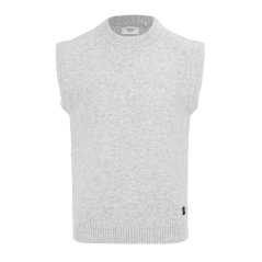 Firetrap Crew Neck Sleeveless Sweater Vest Men Light Grey
