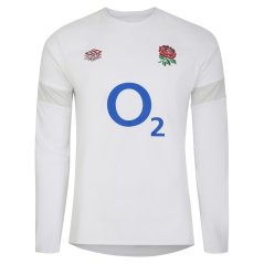 Umbro England Rugby Contact Drill Top 2023 2024 Adults White/Foggy Dew