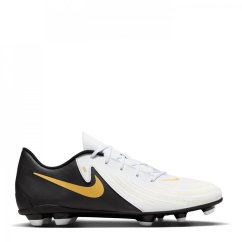 Nike Phantom GX II Club Firm Ground Football Boots White/Blk/Gold