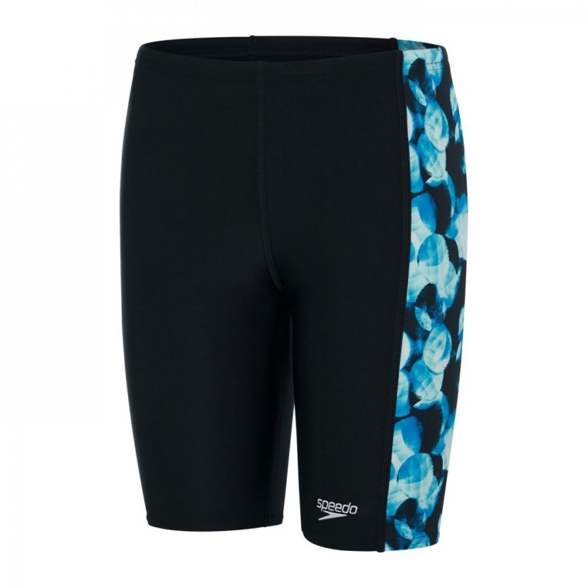 Speedo Allover Jammer Swim Short Boys Black/Blue