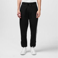 Lonsdale 2 Stripe Jogging Bottoms Mens Black/White