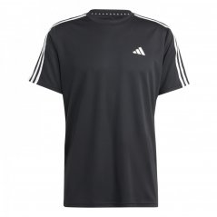 adidas 3 Stripe Essentials Training pánské tričko Black/White