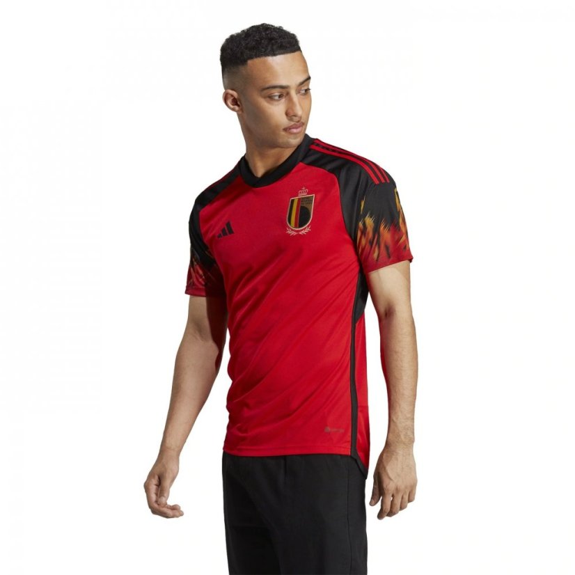 adidas Belgium Home Shirt 2022 Adults Red/Black