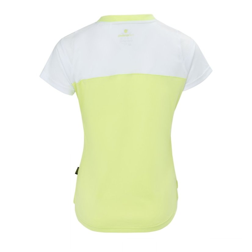 Slazenger Court Tee Ladies White/Lime