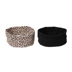 Miso 2Pk Stretch Headband Blk/Leopard