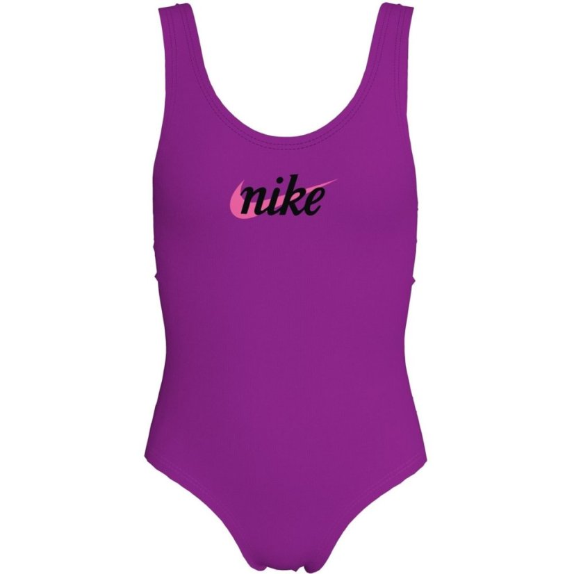Nike Kids' Classic Low Back One Piece Swimsuit Purple