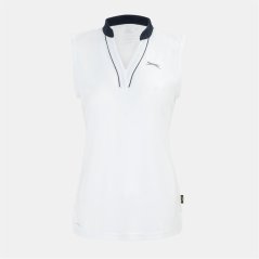 Slazenger Sleeveless dámske polo tričko White