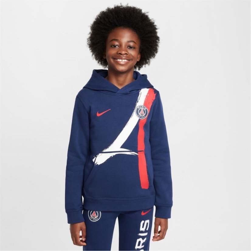 Nike Saint-Germain Club Big Kids' (Boys') Nike Soccer Pullover Hoodie Blue