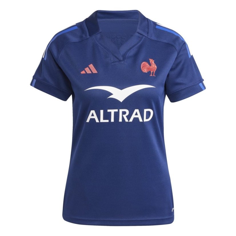 adidas France Rugby Home Shirt 2024 Womens Dark Blue
