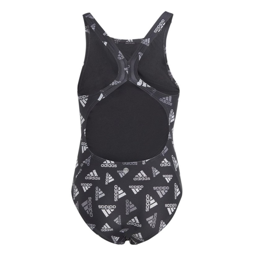 adidas Kids' Logo One Piece Swimsuit Black