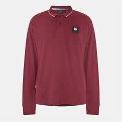Money Patch LS Polo Red