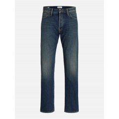 Jack and Jones Chris Straight Jeans Mens Blue Denim