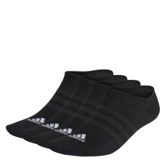 adidas Thin And Light No Show Socks 3 Pack Black/White